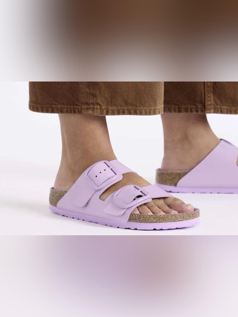 Birkenstock Arizona Big Buckle High-Shine Crocus Size 7 Narrow NIB